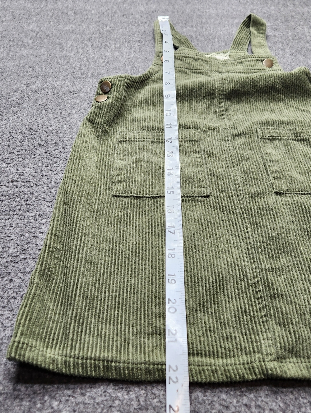 Biwen Corduroy Overall Dress Kids 6 Green‎ Pinafore Jumper - Picture 2 of 6